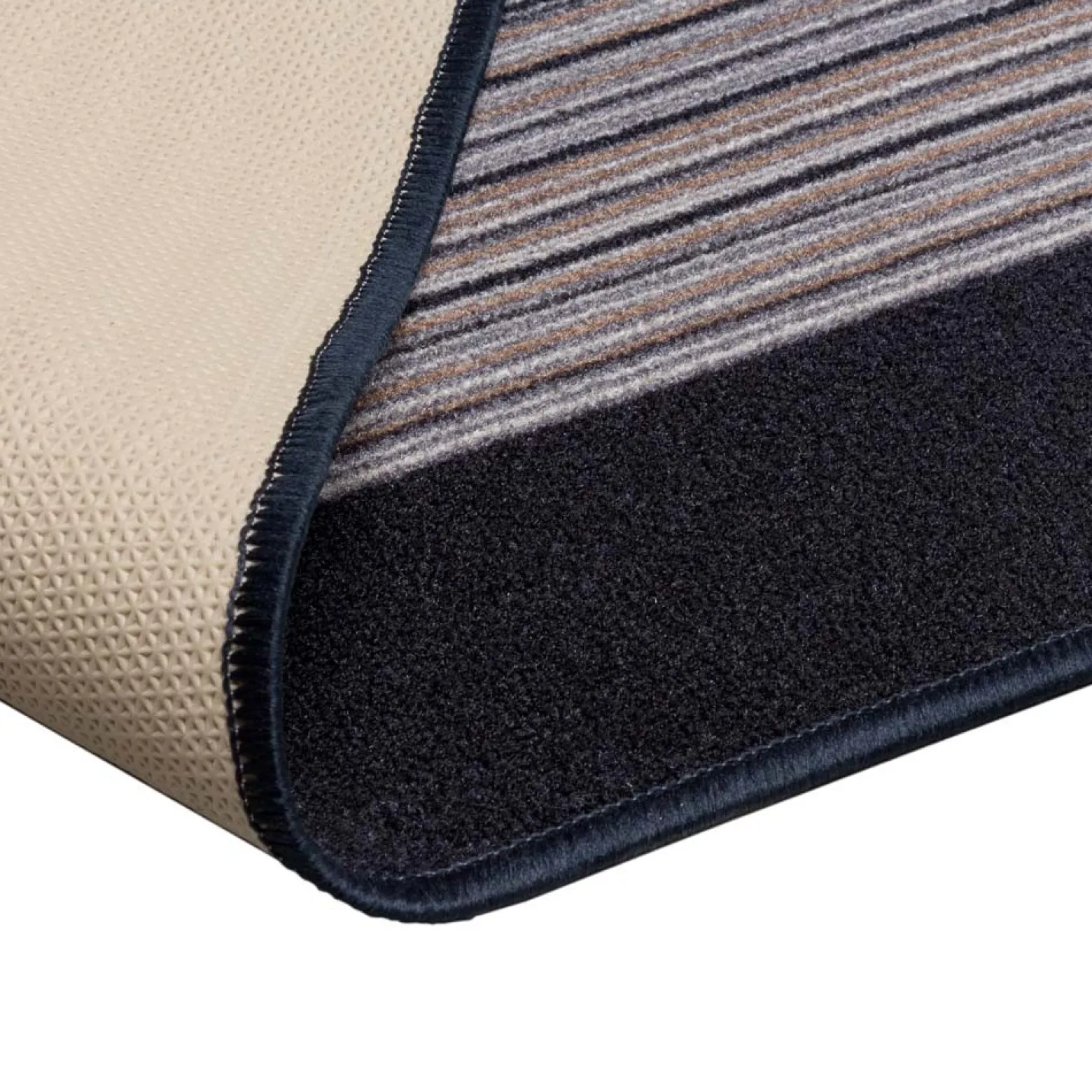 Teppichläufer Läufer Carnaby Streifen grau 80cm Breite