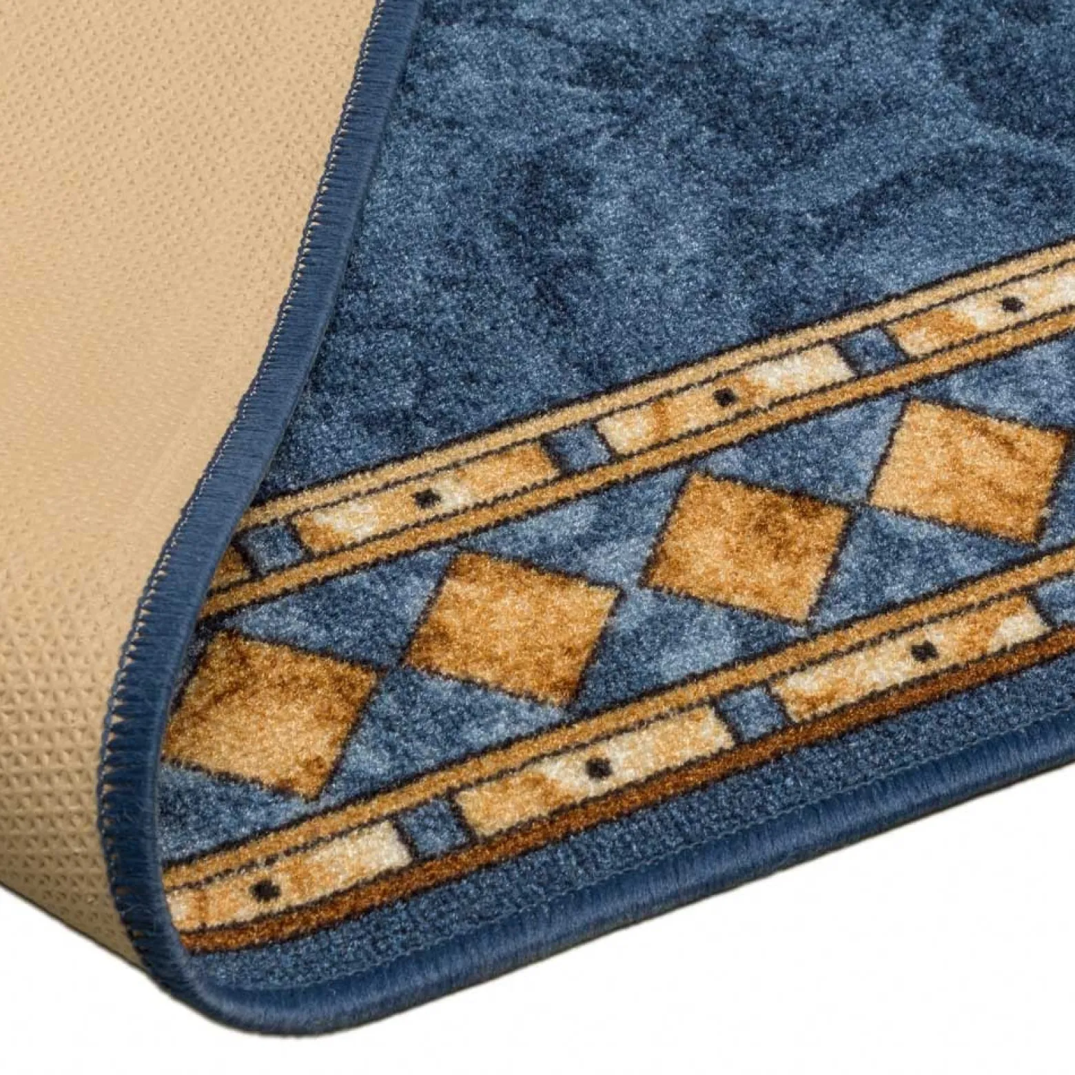 Teppichläufer Läufer Cheops Bordüre blau 67cm Breite