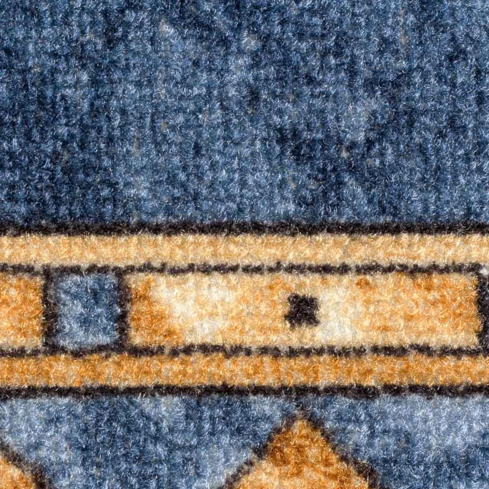 Teppichläufer Läufer Cheops Bordüre blau 67cm Breite