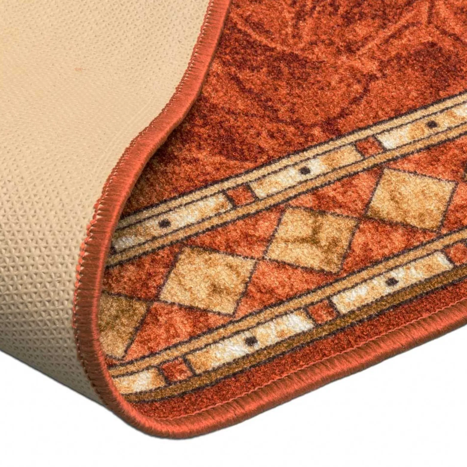 Teppichläufer Läufer Cheops Bordüre orange 100cm Breite