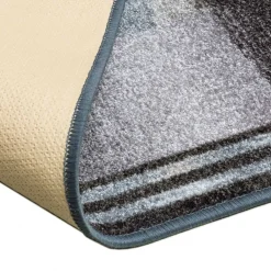 Teppichläufer Läufer Ikat Muster grau blau 80cm Breite