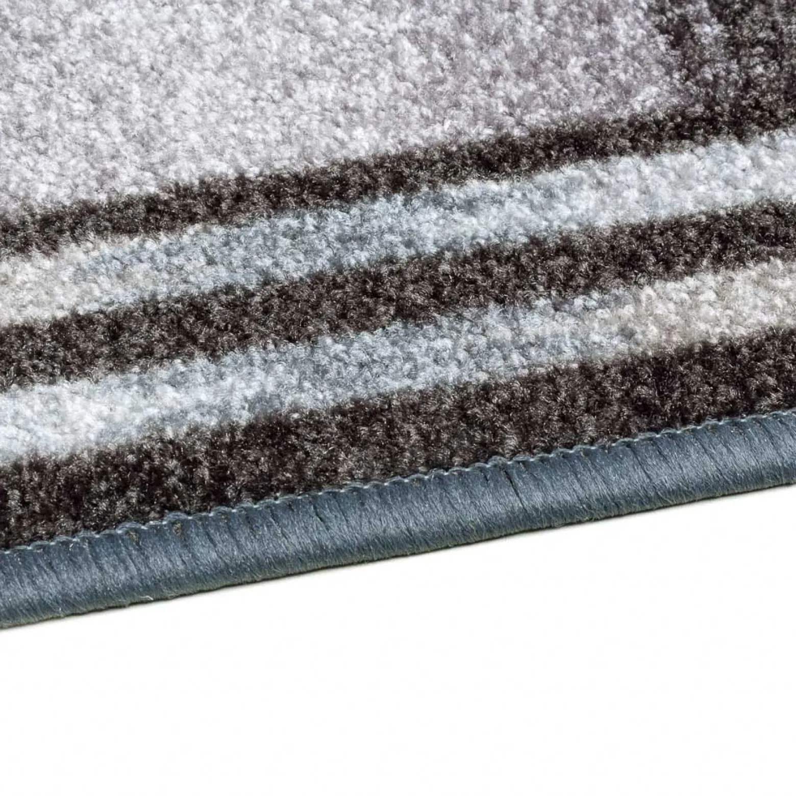 Teppichläufer Läufer Ikat Muster grau blau 80cm Breite