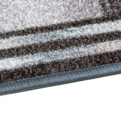 Teppichläufer Läufer Ikat Muster grau blau 67cm Breite