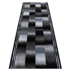 Teppichläufer Läufer Ikat Muster grau 67cm Breite