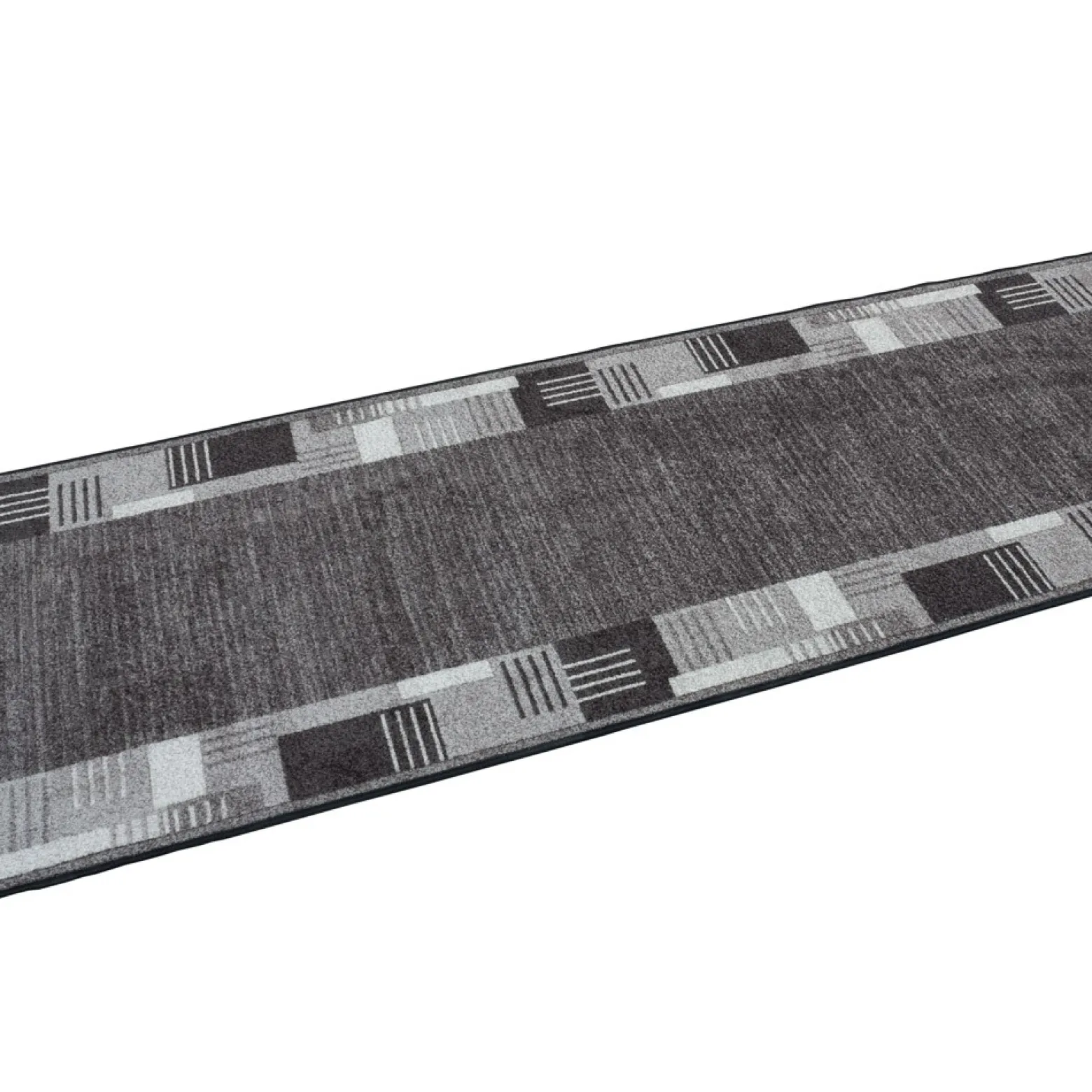 Teppichläufer Läufer Montana Bordüre grau 67cm Breite