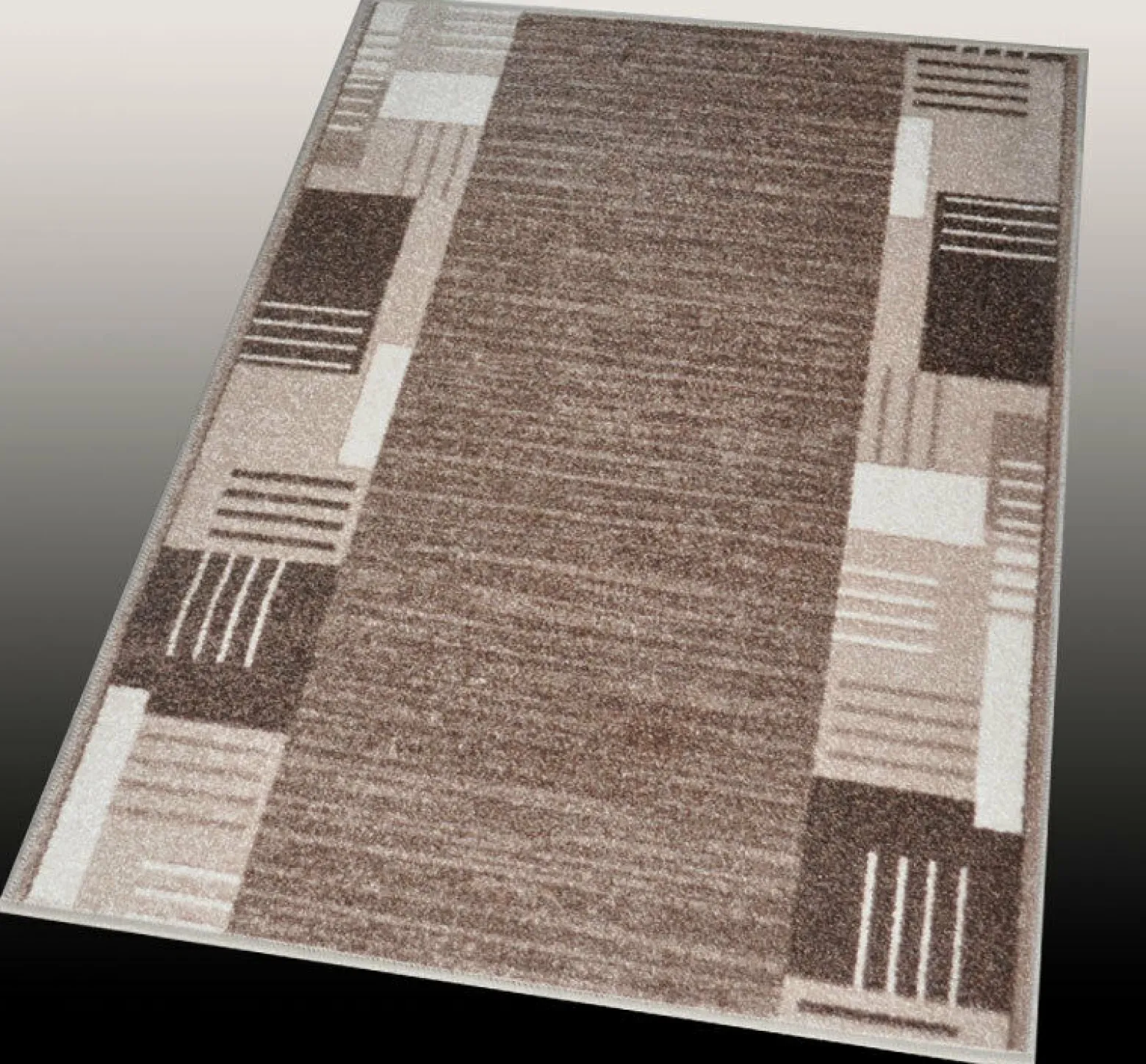 Teppichläufer Läufer Montana Bordüre beige 80cm Breite