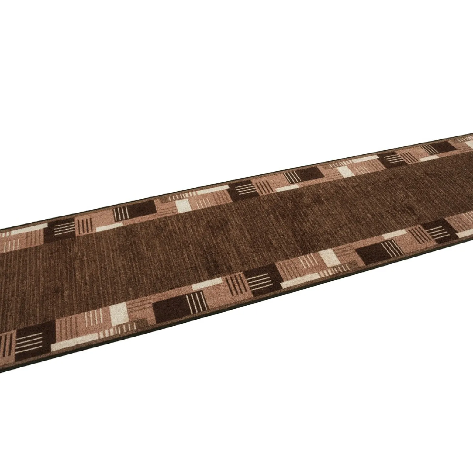 Teppichläufer Läufer Montana Bordüre braun 67cm Breite