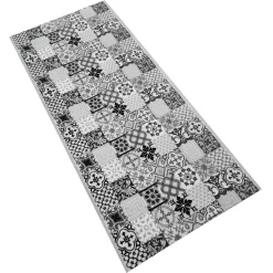 Teppichläufer Teppich Kachel Fliesen Mosaik | waschbar