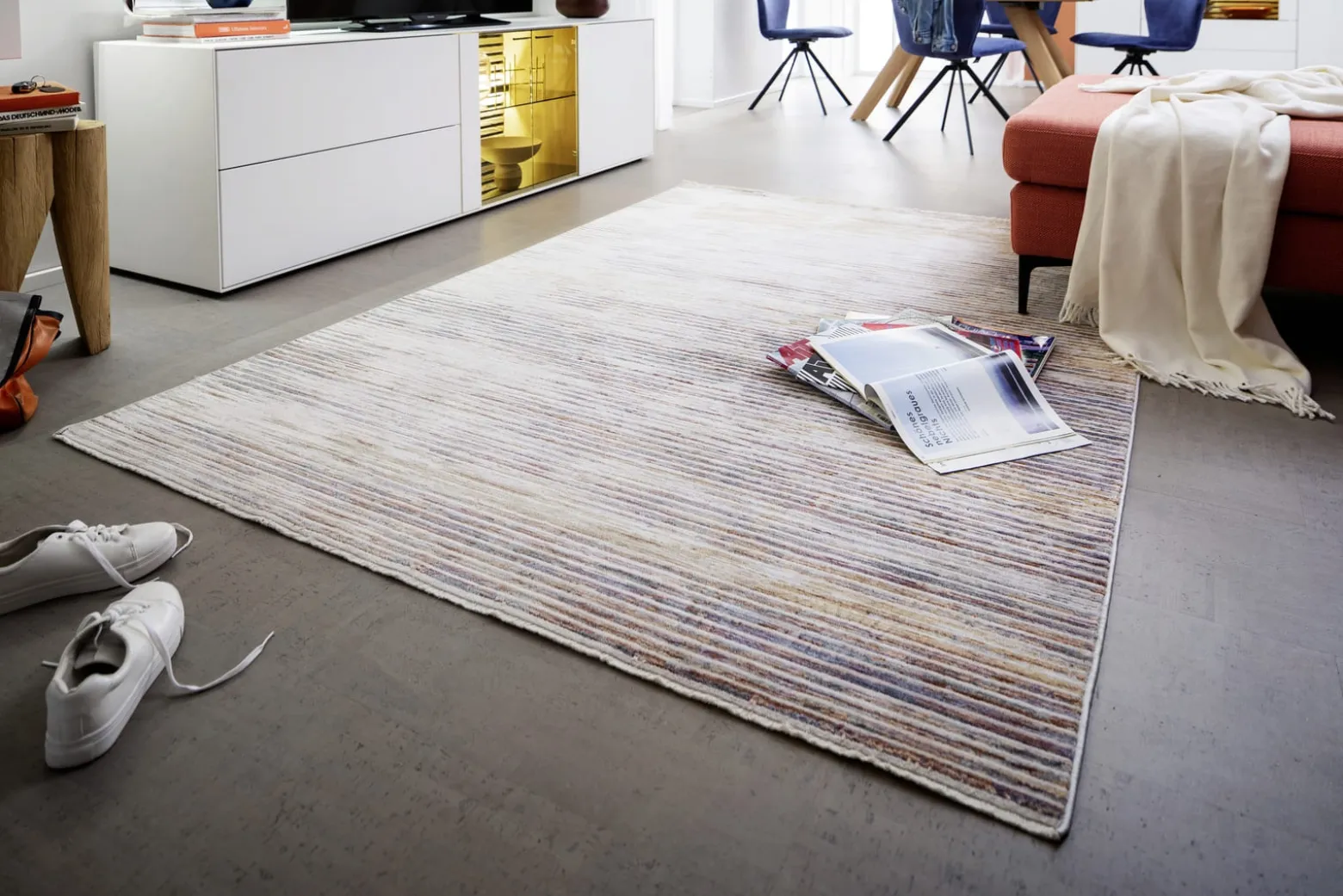 Teppich Schöner Wohnen orange creme Streifen Charme