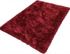 Teppich Shaggy Comfort Hochflor Teppich 80x150 cm rot