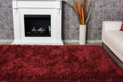 Teppich Shaggy Comfort Hochflor Teppich 80x150 cm rot