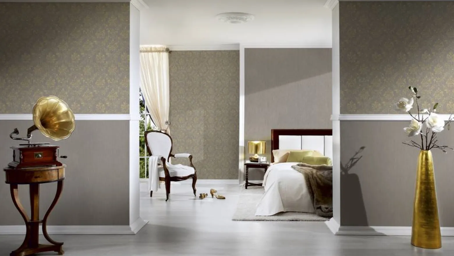 Textiltapete Barock taupe gold Architects Paper 30662-5
