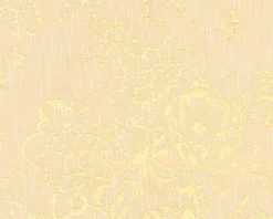 Textiltapete Blumen cremebeige gold 30657-3