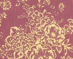 Textiltapete Blumen hellrot gold Architects Paper 30657-6