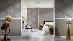 Textiltapete Blumen taupe silber Architects Paper 30657-4