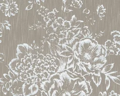 Textiltapete Blumen taupe silber Architects Paper 30657-4