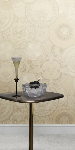 Versace Vliestapete Barock Creme Perlmutt Metallic 79136-1