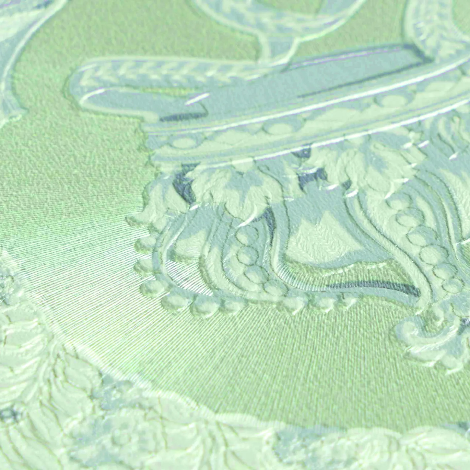 Versace Vliestapete Barock Grün Weiß Glanz 79134-3