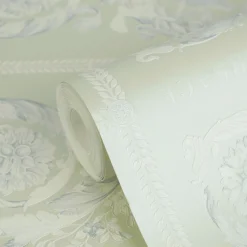 Versace Vliestapete Barock Grün Weiß Glanz 79134-3