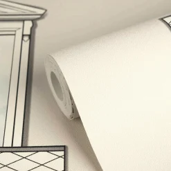 Versace Vliestapete Fenster 3D-Optik Beige Creme 79132-2