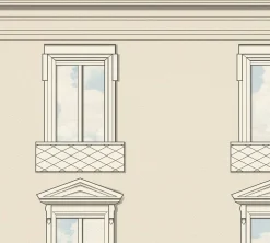 Versace Vliestapete Fenster 3D-Optik Beige Creme 79132-2