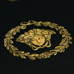 Versace Vliestapete Kreise Schwarz Gold Metallic 79175-5