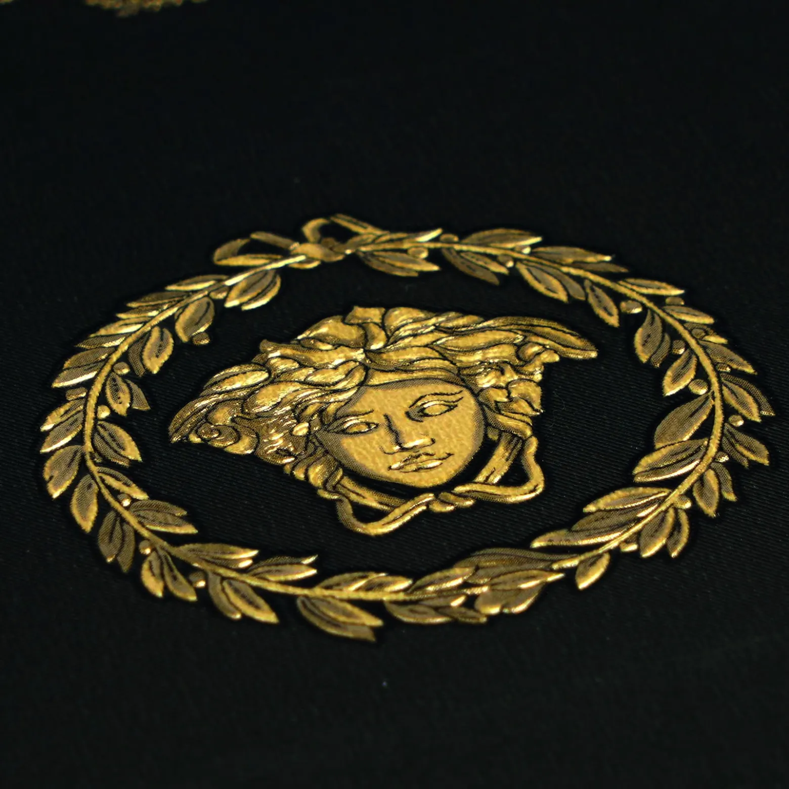 Versace Vliestapete Kreise Schwarz Gold Metallic 79175-5