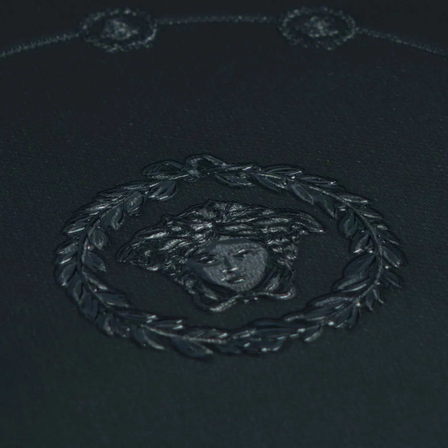 Versace Vliestapete Kreise Schwarz Grau Glanz 79175-6