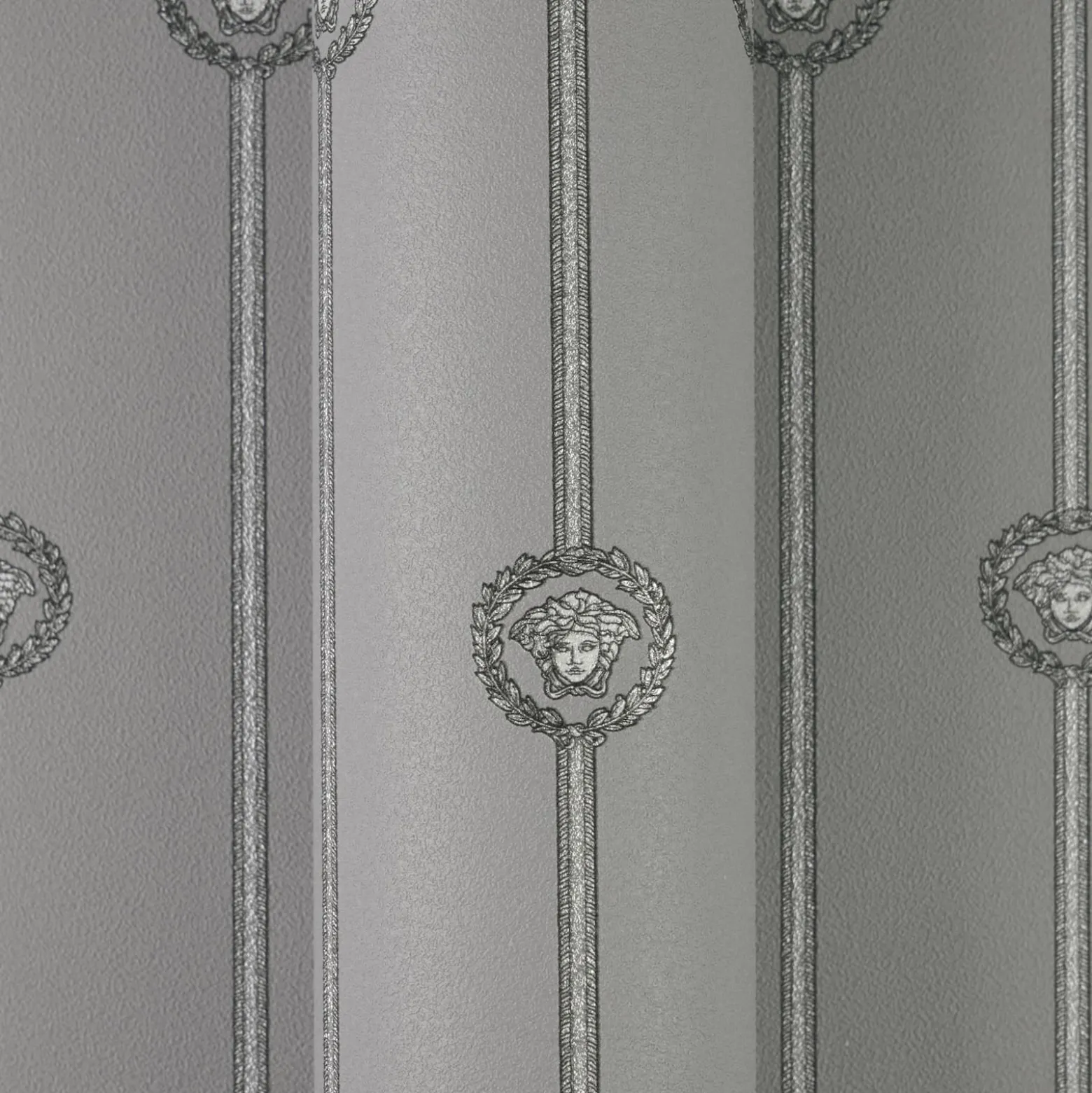 Versace Vliestapete Panel Grau Silber Metallic 79131-3