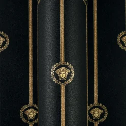 Versace Vliestapete Panel Schwarz Gold Metallic 79131-2