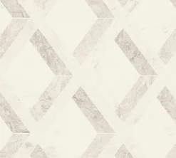 Versace Vliestapete Rauten Marmor Grau Weiß 79133-1