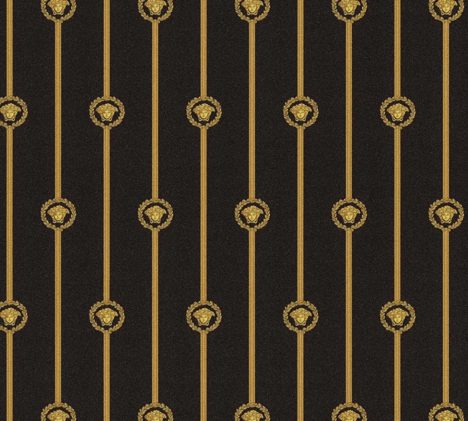 Versace Vliestapete Streifen Schwarz Gold Metallic 79173-2