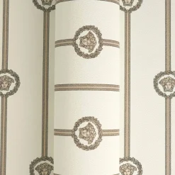 Versace Vliestapete Streifen Creme Beige Metallic 79173-5