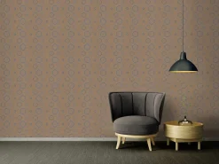 Vinyltapete Ethno Retro braun blau Ethnic Origin 37177-3