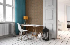 Vinyltapete Ethno Retro braun blau Ethnic Origin 37177-3