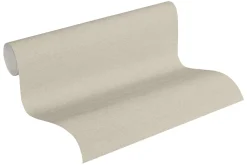 Vinyltapete Leinen-Optik graubeige 37178-2