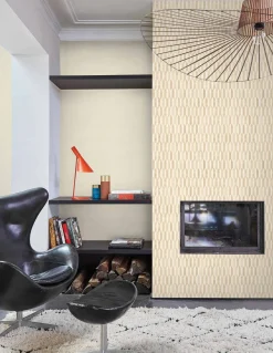 Vinyltapete Textil Uni beige GranDeco IW1001