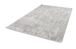 Viskose Teppich Floral beige grau creme Astra Gravina