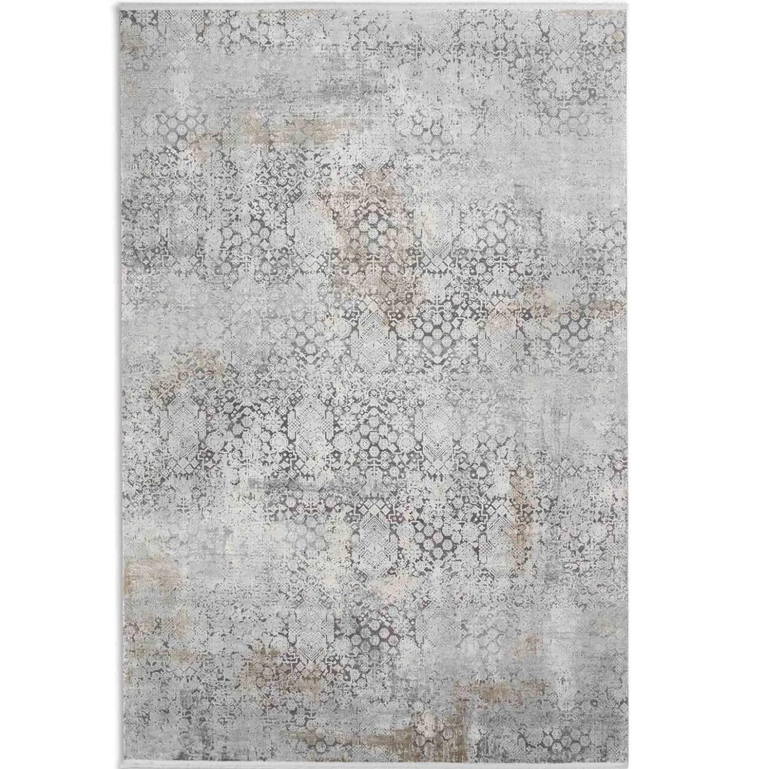 Viskose Teppich Floral beige grau creme Astra Gravina