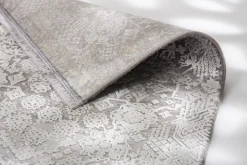 Viskose Teppich Floral beige grau creme Astra Gravina