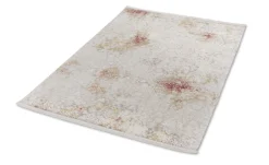 Viskose Teppich Floral creme rot beige Astra Gravina