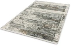 Viskose Teppich Grafisch creme grau Astra Positano