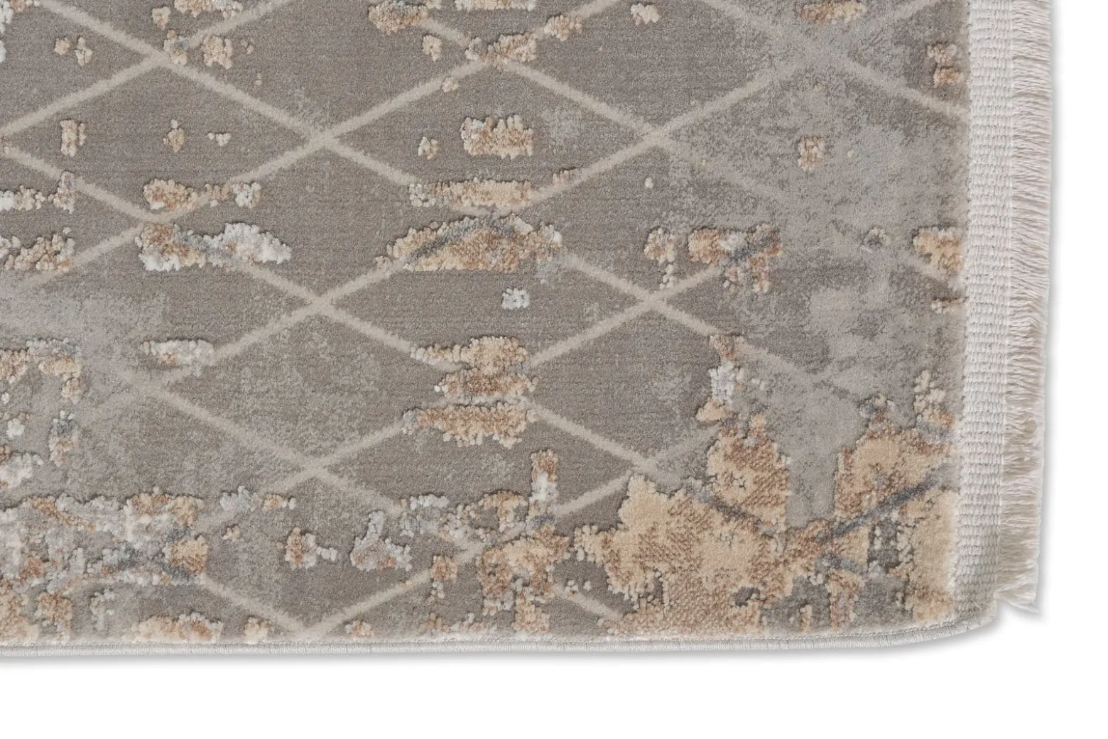 Viskose Teppich Schöner Wohnen Rauten beige grau Vision