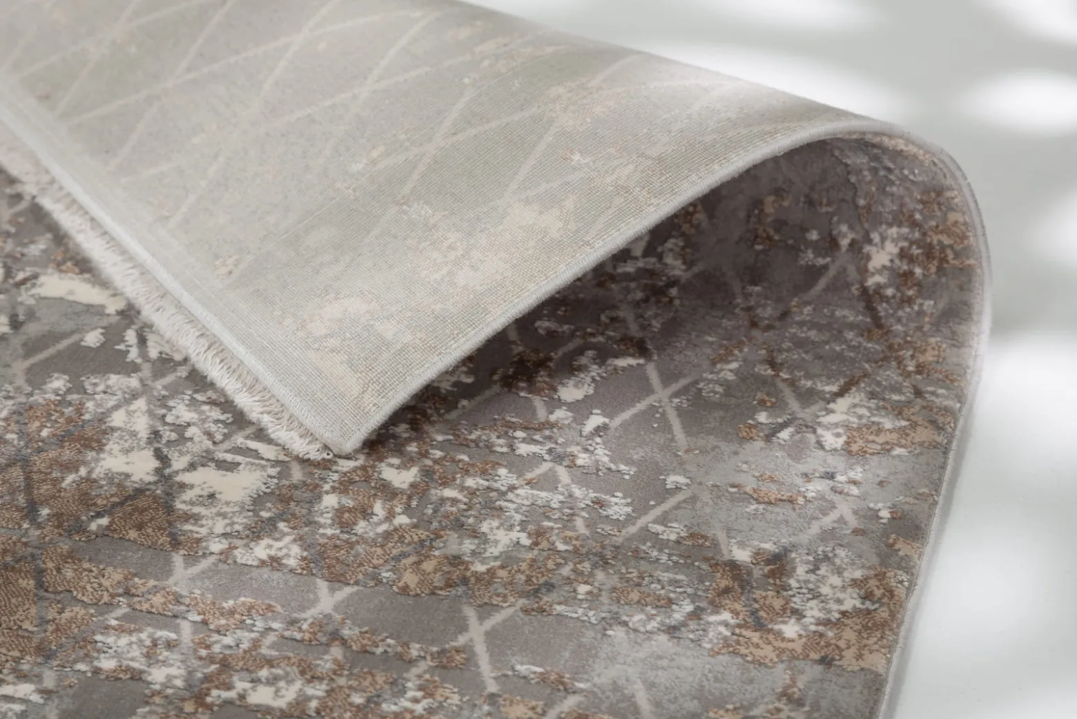 Viskose Teppich Schöner Wohnen Rauten beige grau Vision