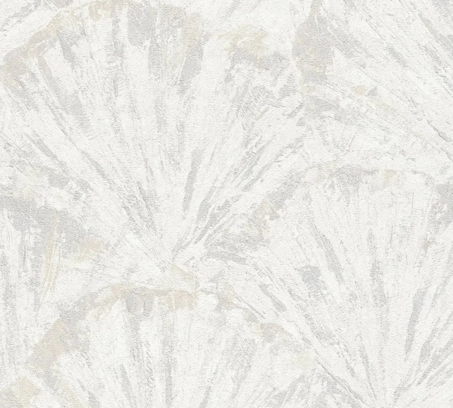 Vliestapete Abstrakt Blätter Weiß Silber Metallic 78198-3