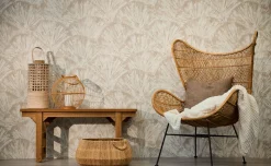 Vliestapete Abstrakt Blätter Creme Beige Braun 78198-2