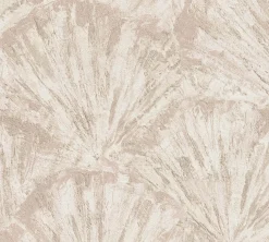 Vliestapete Abstrakt Blätter Creme Beige Braun 78198-2
