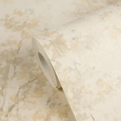 Vliestapete Abstrakt Bäume Wald Creme Gold Glitzer 79200-2