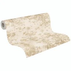 Vliestapete Abstrakt Bäume Wald Creme Gold Glitzer 79200-2