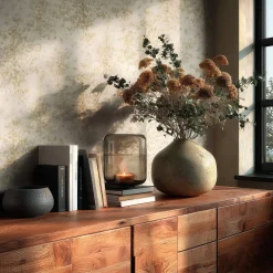 Vliestapete Abstrakt Bäume Wald Creme Beige Glitzer 79200-3